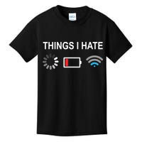 Things I Hate Funny Programmer Gamer Computer Nerd Streaming Kids T-Shirt