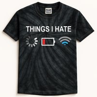 Things I Hate Funny Programmer Gamer Computer Nerd Streaming Kids Tie-Dye T-Shirt