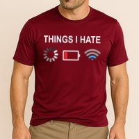 Things I Hate Funny Programmer Gamer Computer Nerd Streaming Performance Shirt