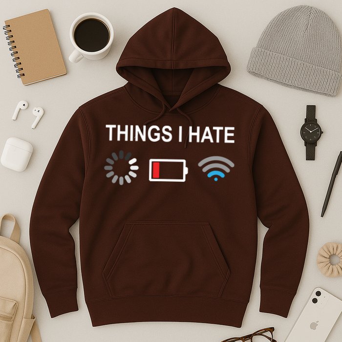 Things I Hate Funny Programmer Gamer Computer Nerd Streaming Hoodie