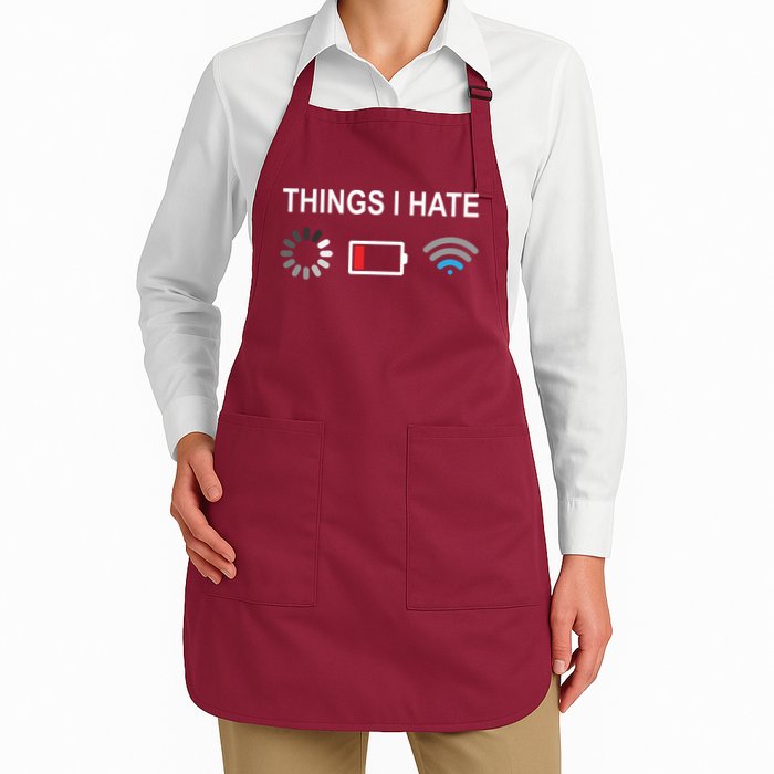 Things I Hate Funny Programmer Gamer Computer Nerd Streaming Apron