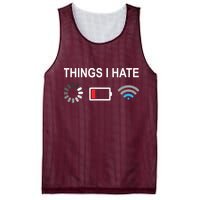 Things I Hate Funny Programmer Gamer Computer Nerd Streaming Mesh Reversible Basketball Jersey Tank