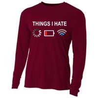Things I Hate Funny Programmer Gamer Computer Nerd Streaming Cooling Performance Long Sleeve Crew