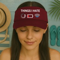 Things I Hate Funny Programmer Gamer Computer Nerd Streaming Visor