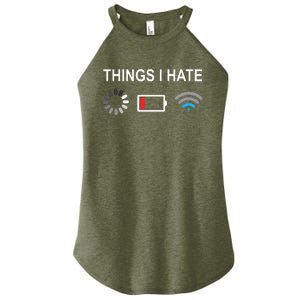 Things I Hate Funny Programmer Gamer Computer Nerd Streaming Women's Perfect Tri Rocker Tank