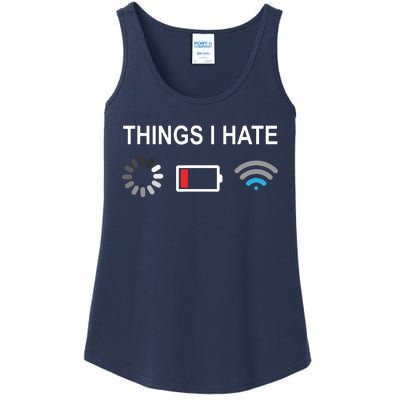 Things I Hate Funny Programmer Gamer Computer Nerd Streaming Ladies Essential Tank