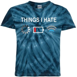 Things I Hate Funny Programmer Gamer Computer Nerd Streaming Kids Tie-Dye T-Shirt