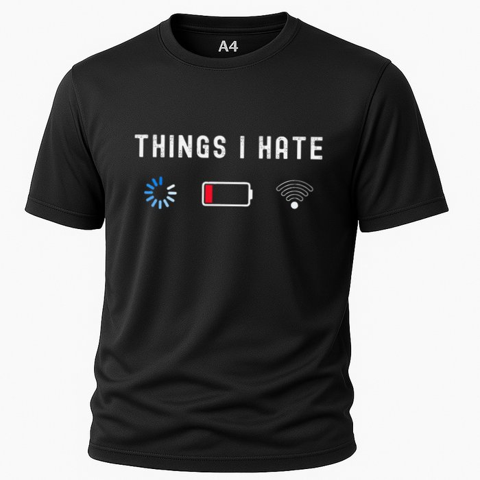 Things I Hate Programmer Gamer Computer Nerd Funny Gift Idea Cooling Performance Crew T-Shirt