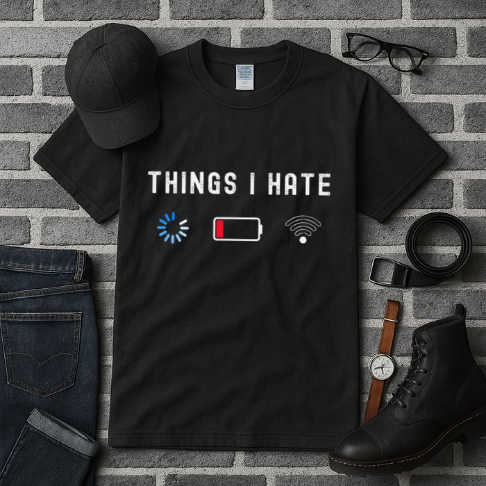 Things I Hate Programmer Gamer Computer Nerd Funny Gift Idea Tall T-Shirt