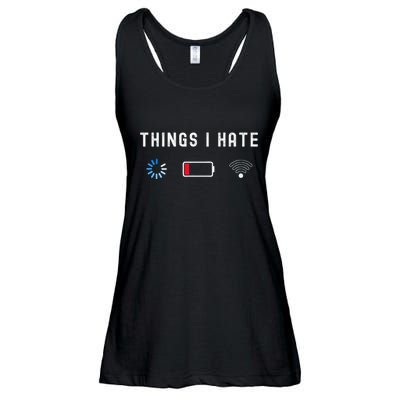 Things I Hate Programmer Gamer Computer Nerd Funny Gift Idea Ladies Essential Flowy Tank