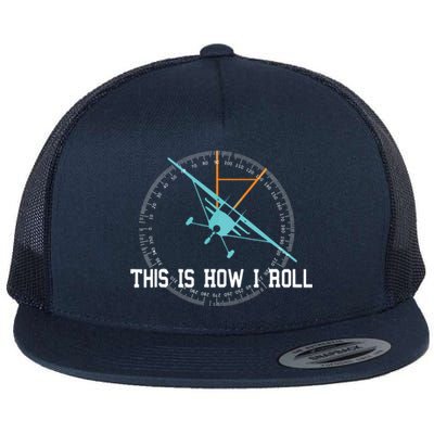 This Is How We Roll Pilot Shirts Funny Airplane Aircraft Tees Flat Bill Trucker Hat