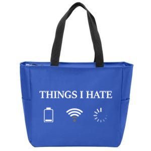 Things I Hate Programmer Gamer Funny Gift Zip Tote Bag