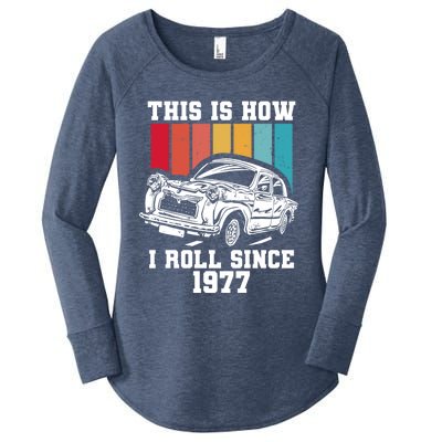 This Is How I Roll Since 1977 Great Gift Women's Perfect Tri Tunic Long Sleeve Shirt