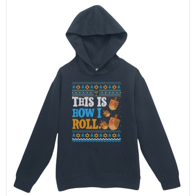 This is How I Roll Dreidel Funny Ugly Hanukkah Sweater Shirt Long Sleeve Urban Pullover Hoodie