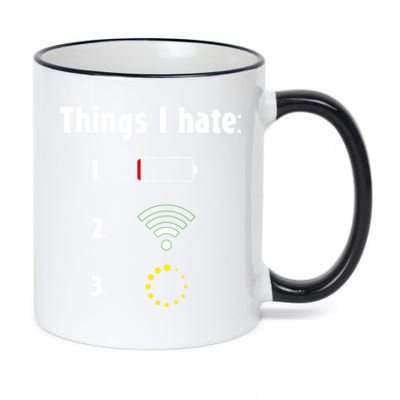 Things I Hate Programmer Gamer Gaming Funny Christmas Nerd Gift 11oz Black Color Changing Mug