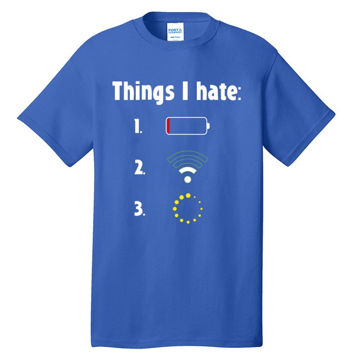 Things I Hate Programmer Gamer Gaming Funny Christmas Nerd Gift Tall T-Shirt