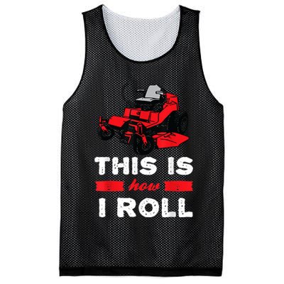 This Is How I Roll Zero Turn Riding Lawn Mower Image Mesh Reversible Basketball Jersey Tank