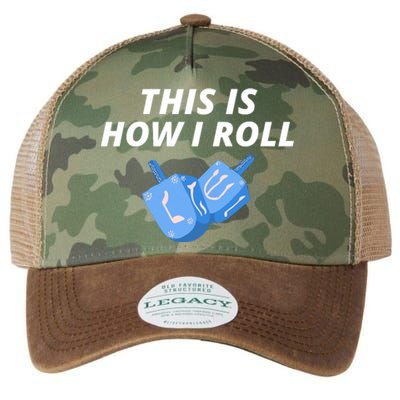 This Is How I Roll Funny Dreidel Menorah Chanukah Hanukkah Funny Dreidel Gift Legacy Tie Dye Trucker Hat