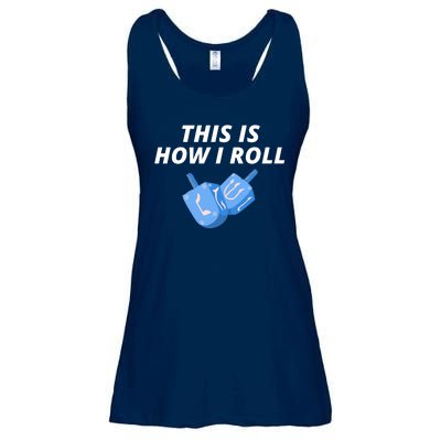 This Is How I Roll Funny Dreidel Menorah Chanukah Hanukkah Funny Dreidel Gift Ladies Essential Flowy Tank