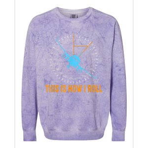 This Is How I Roll Airplane Pilo Aviation Colorblast Crewneck Sweatshirt