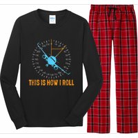 This Is How I Roll Airplane Pilo Aviation Long Sleeve Pajama Set