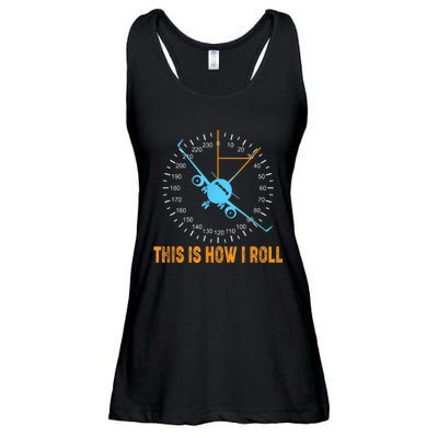 This Is How I Roll Airplane Pilo Aviation Ladies Essential Flowy Tank