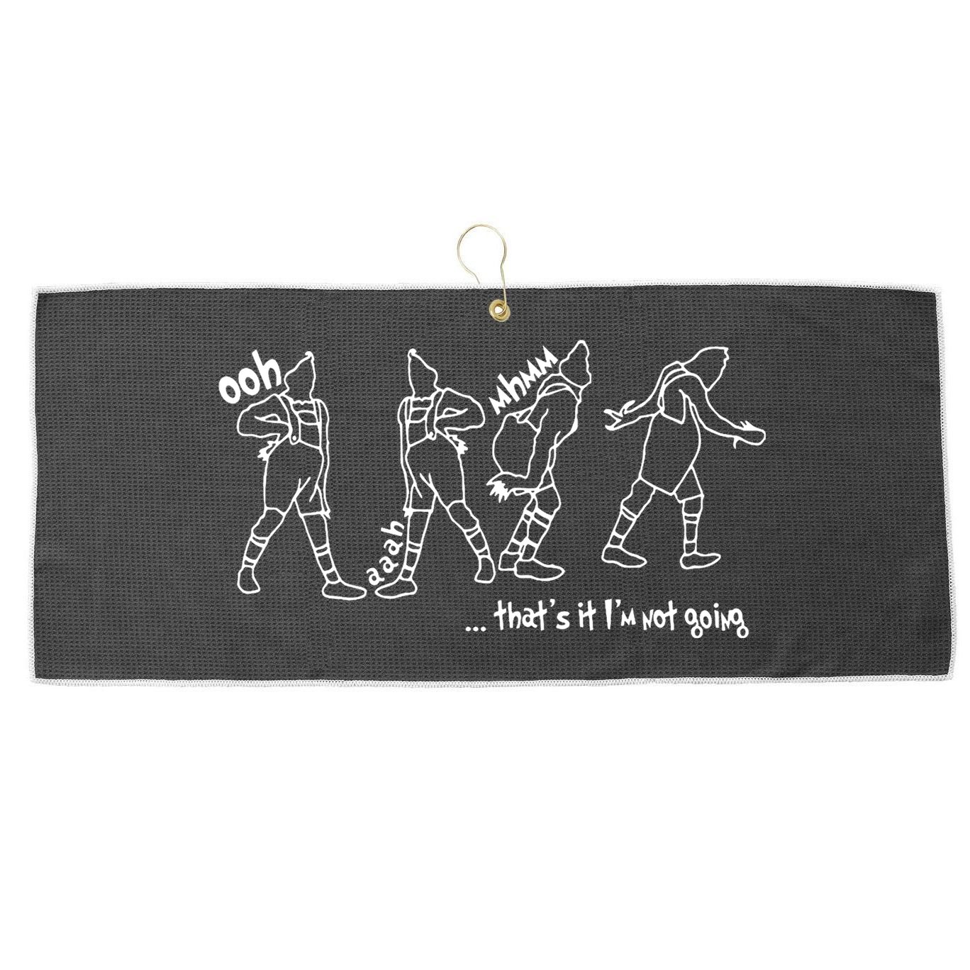 That's It I'm Not Going Funny Anti Christmas Large Microfiber Waffle Golf Towel
