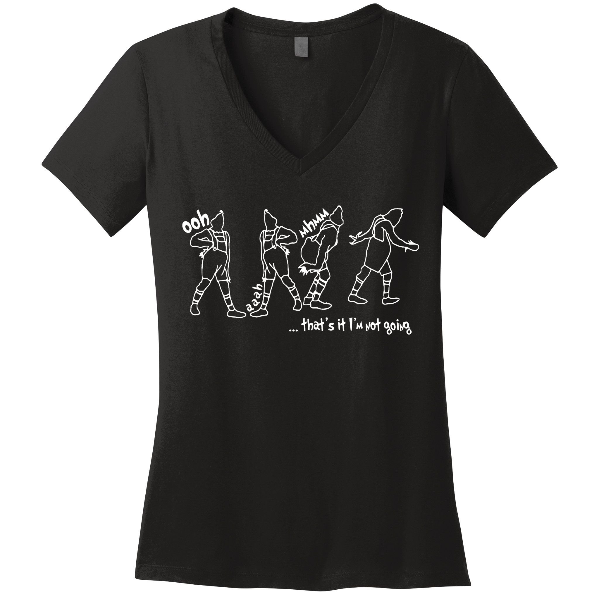That's It I'm Not Going Funny Anti Christmas Women's V-Neck T-Shirt