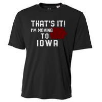 That's It I'm Moving To Iowa Map Funny Iowa Lover Cooling Performance Crew T-Shirt