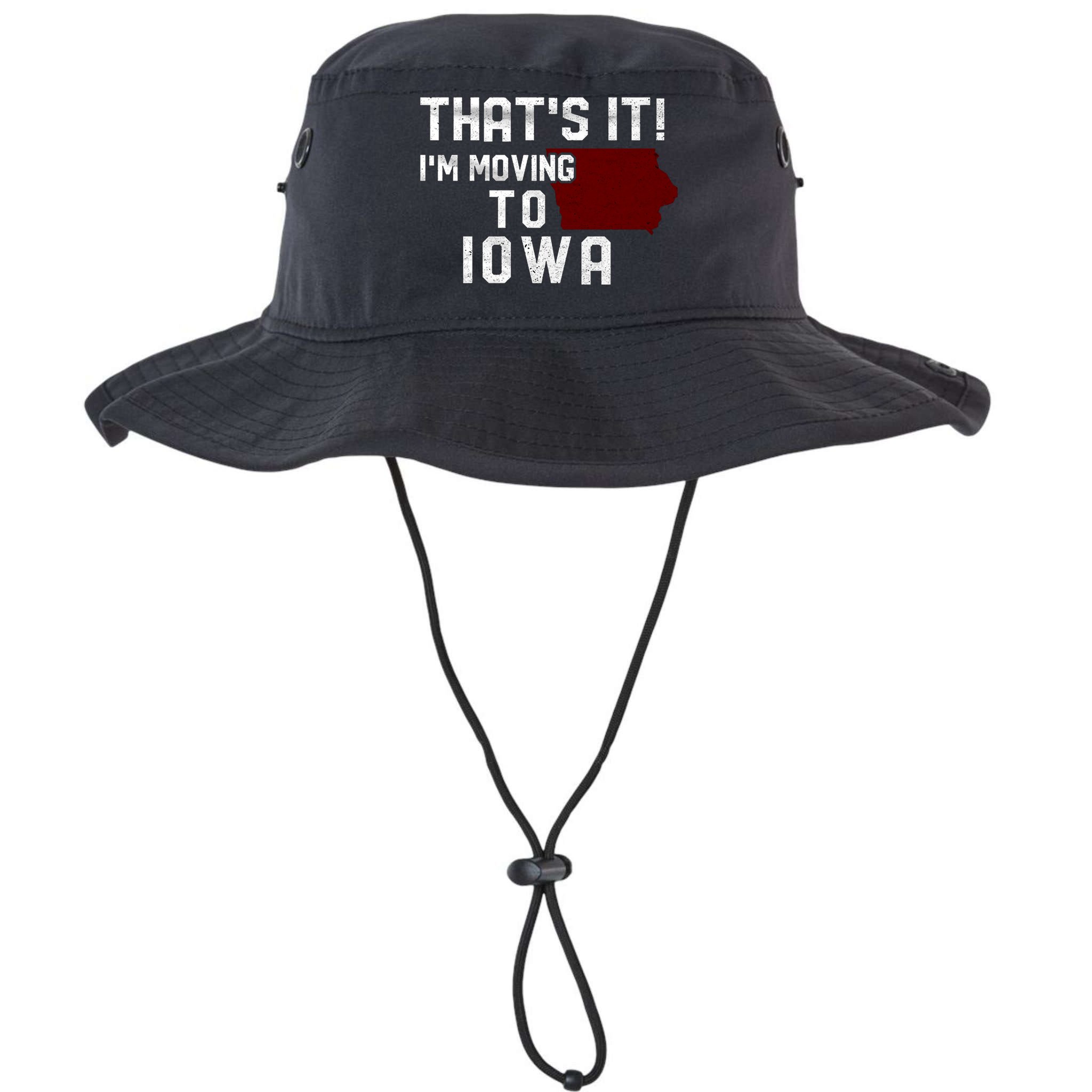 That's It I'm Moving To Iowa Map Funny Iowa Lover Bucket Hat
