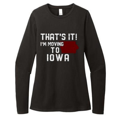 That's It I'm Moving To Iowa Map Funny Iowa Lover Womens CVC Long Sleeve Shirt