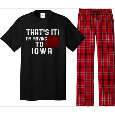 That's It I'm Moving To Iowa Map Funny Iowa Lover Pajama Set