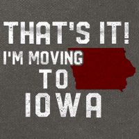 That's It I'm Moving To Iowa Map Funny Iowa Lover Cotton Canvas Backpack