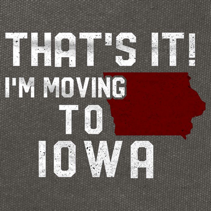 That's It I'm Moving To Iowa Map Funny Iowa Lover Cotton Canvas Backpack