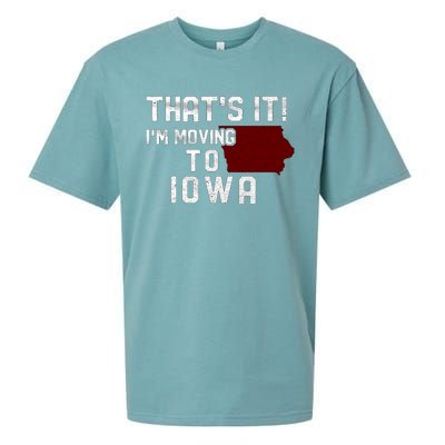 That's It I'm Moving To Iowa Map Funny Iowa Lover Sueded Cloud Jersey T-Shirt