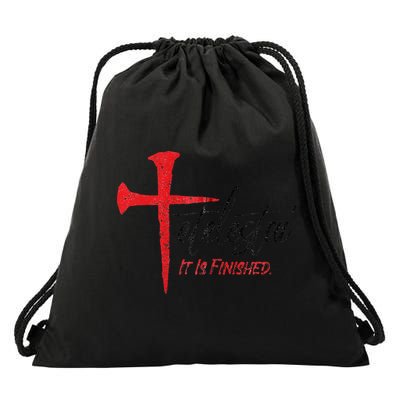 Tetelestai It Is Finished Jesus Last Words On The Cross Zip Hoodie Drawstring Bag