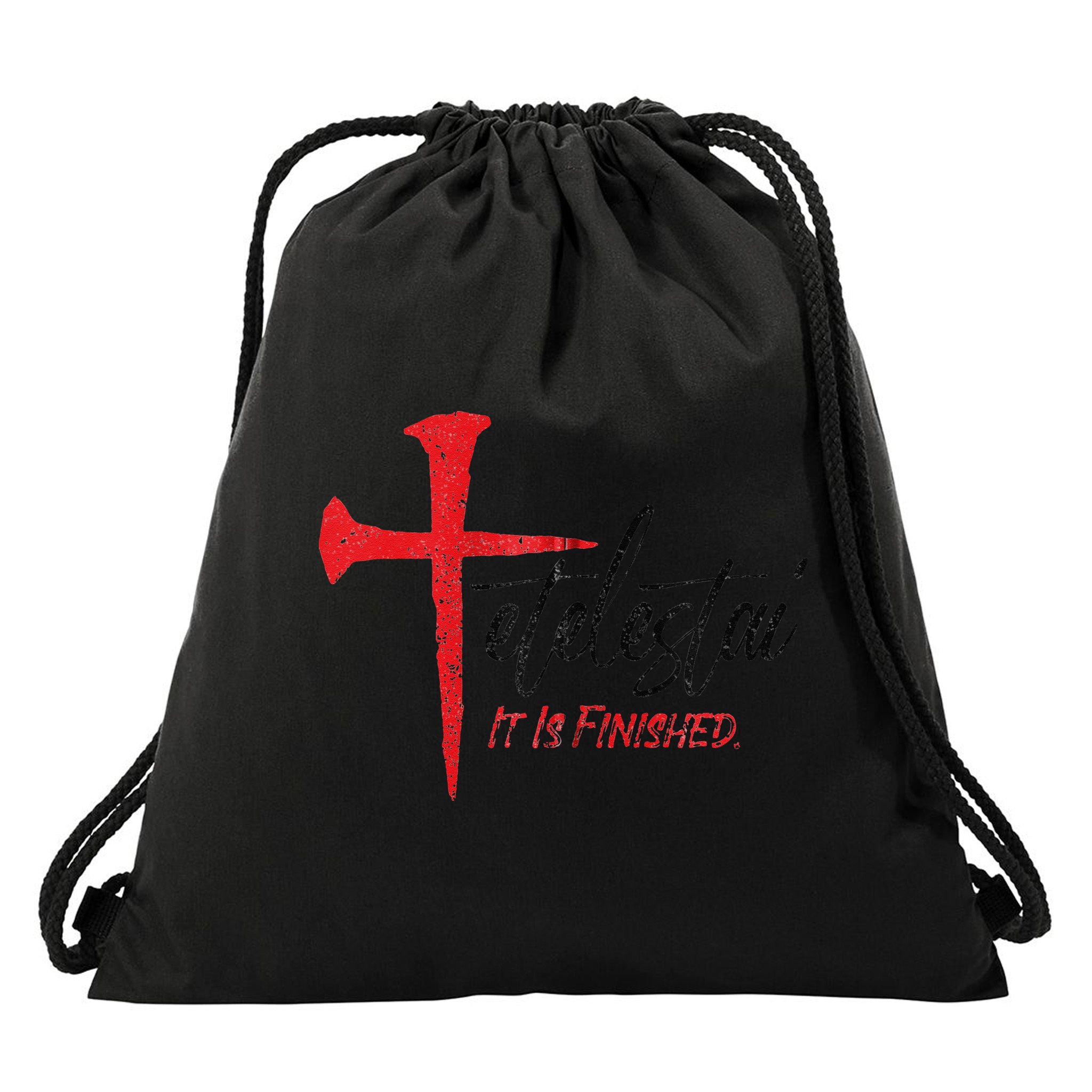 Tetelestai It Is Finished Jesus Last Words On The Cross Zip Hoodie Drawstring Bag