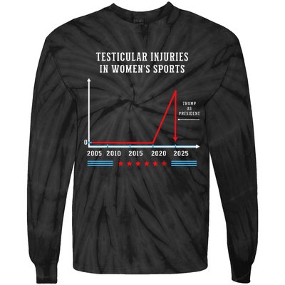 Testicular Injuries In Sports Funny Trump Tie-Dye Long Sleeve Shirt