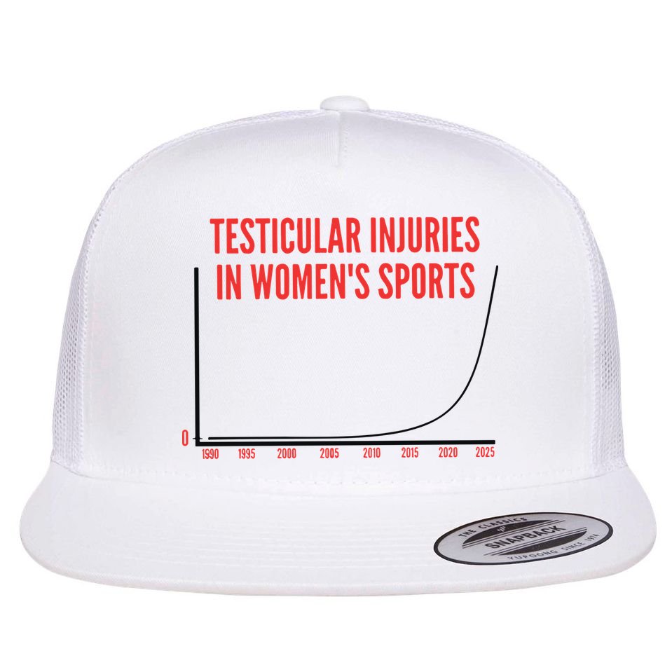 Testicular Injuries In Sports Flat Bill Trucker Hat