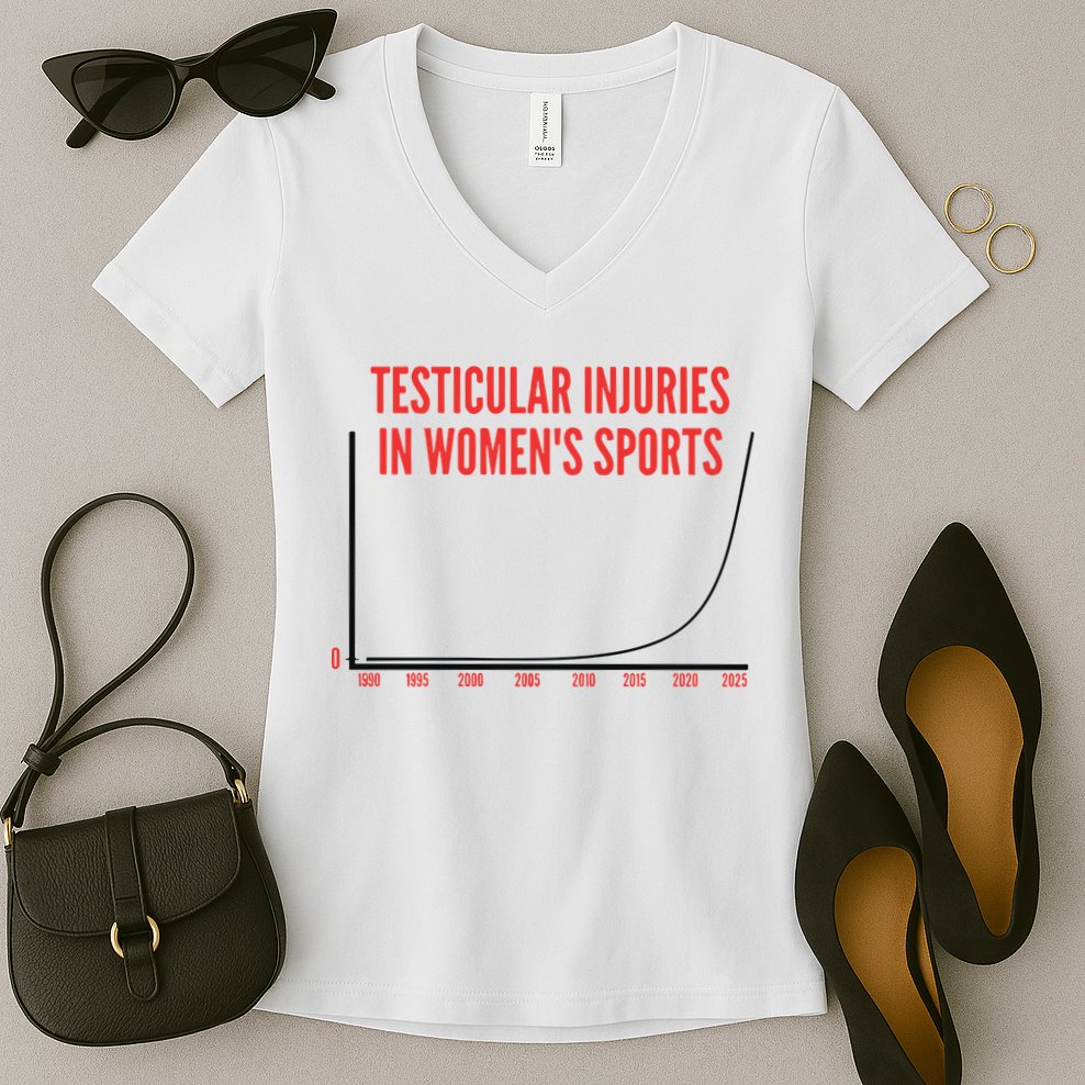 Testicular Injuries In Sports Women's V-Neck T-Shirt