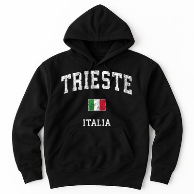 Trieste Italy Italia Vintage Athletic Sports Hoodie