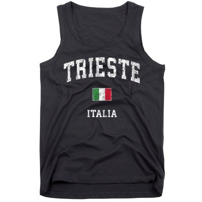 Trieste Italy Italia Vintage Athletic Sports Tank Top