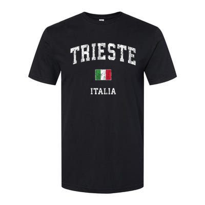 Trieste Italy Italia Vintage Athletic Sports Softstyle CVC T-Shirt