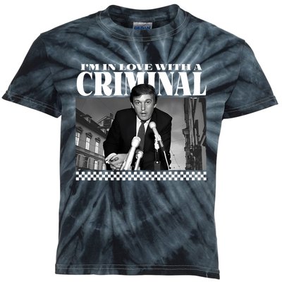 Trump IM In Love With A Criminal Kids Tie-Dye T-Shirt