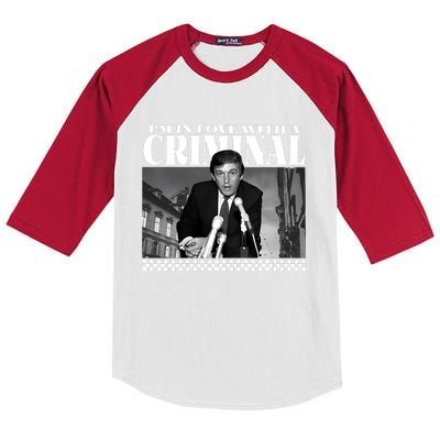 Trump IM In Love With A Criminal Kids Colorblock Raglan Jersey