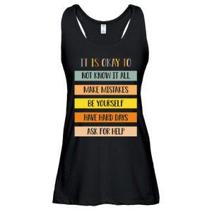 Teacher It Is Okay To Not Know It All Make Mistakes Yourself Ladies Essential Flowy Tank