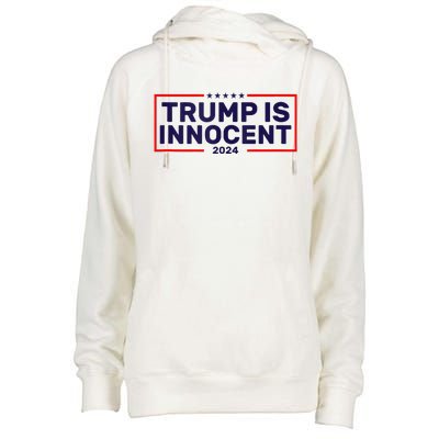 Trump Is Innocent Womens Funnel Neck Pullover Hood