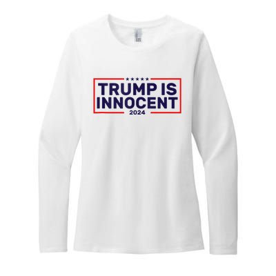 Trump Is Innocent Womens CVC Long Sleeve Shirt