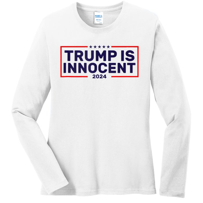 Trump Is Innocent Ladies Long Sleeve Shirt