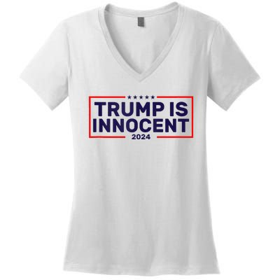 Trump Is Innocent Women's V-Neck T-Shirt